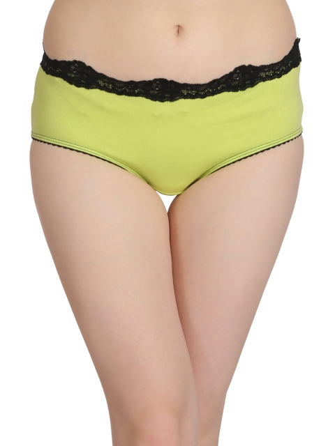 

Clovia Green Solid Mid Waist Hipster Briefs PN2325P11