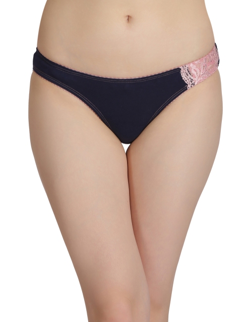 

Clovia Navy Blue Solid Low Waist Bikini Briefs PN2319P08