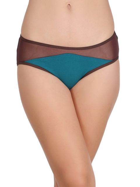 

Clovia Brown & Teal Solid Mid Waist Hipster Briefs PN2094P06