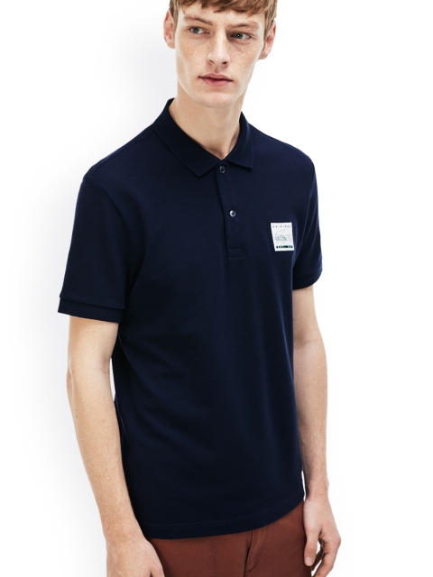 

Lacoste Men Navy Blue Regular Fit Patch Cotton Petite Pique Polo