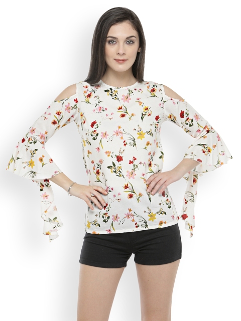 

plusS Women Off-White Printed Top