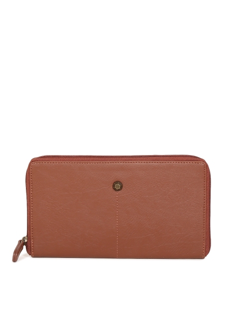 

Baggit Men Brown Solid Zip Around Wallet