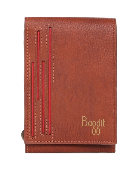 

Baggit Men Brown Solid Two Fold Wallet