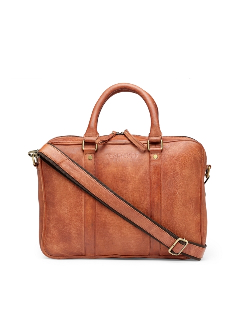 

Teakwood Leathers Men Tan Brown Solid Laptop Bag