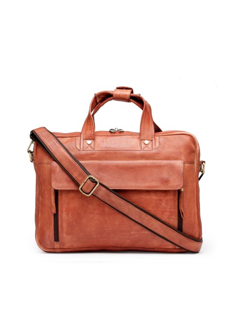 

Teakwood Leathers Men Tan Brown Solid Laptop Bag