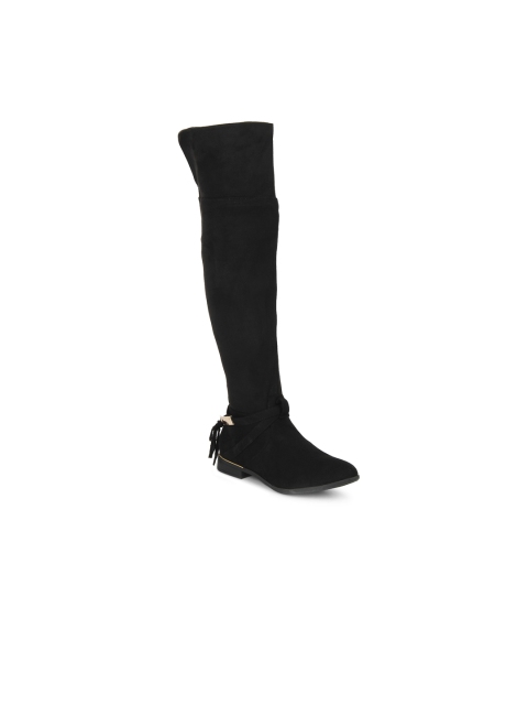 

Truffle Collection Women Black Solid Heeled Boots