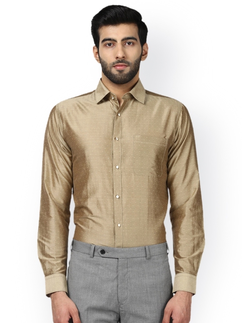 

Raymond Men Khaki Regular Fit Self Design Formal Shirt