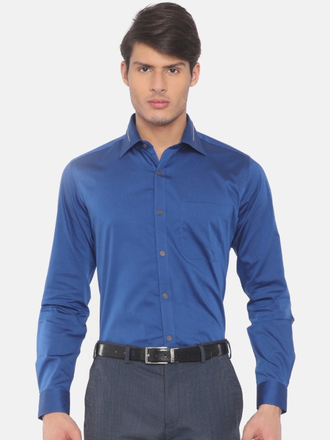 

Raymond Men Blue Slim Fit Solid Formal Shirt