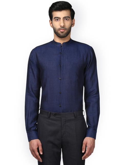 

Raymond Men Blue Regular Fit Solid Casual Shirt