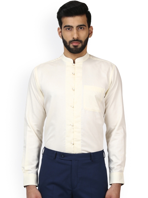 

Raymond Men Cream-Coloured Regular Fit Solid Formal Shirt