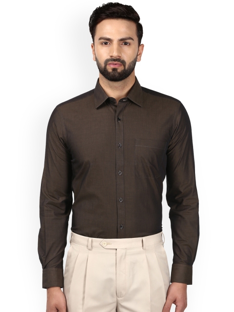 

Raymond Men Brown Regular Fit Solid Formal Shirt