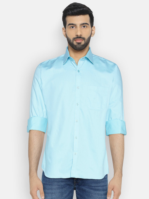 

Raymond Men Sea Green Regular Fit Solid Formal Shirt
