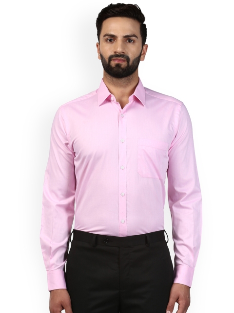 

Raymond Men Pink Regular Fit Self Design Formal Shirt