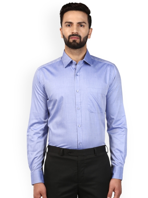 

Raymond Men Blue Regular Fit Solid Casual Shirt