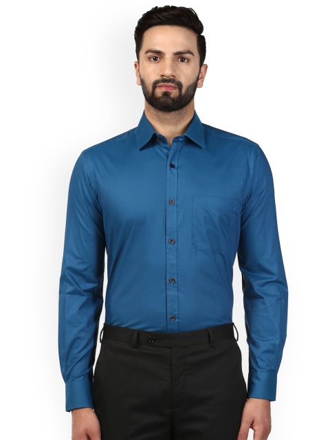 

Raymond Men Blue Regular Fit Solid Formal Shirt