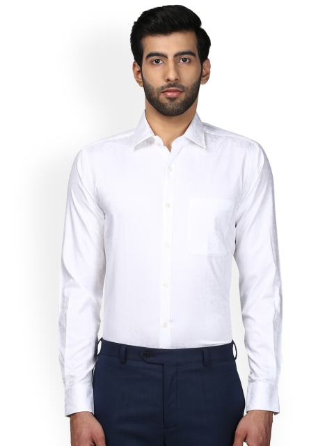 

Raymond Men White Regular Fit Solid Formal Cotton Shirt