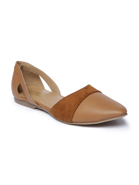 

Monrow Women Tan Solid Synthetic Ballerinas