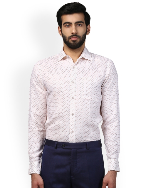 

Raymond Men Linen Red Regular Fit Printed Formal Shirt