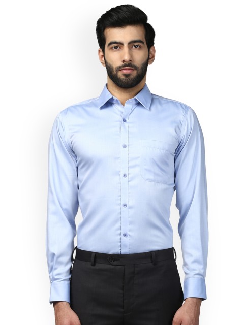 

Raymond Men Blue Regular Fit Solid Formal Shirt