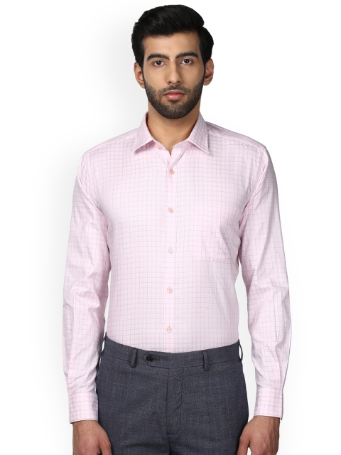 

Raymond Men Pink Regular Fit Checked Formal Shirt