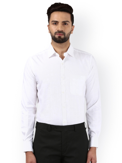 

Raymond Men White Regular Fit Self Design Formal Shirt