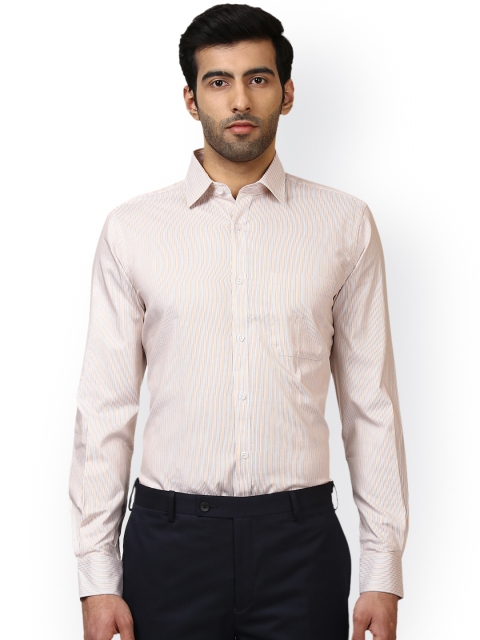 

Raymond Men Yellow & Blue Regular Fit Striped Formal Shirt