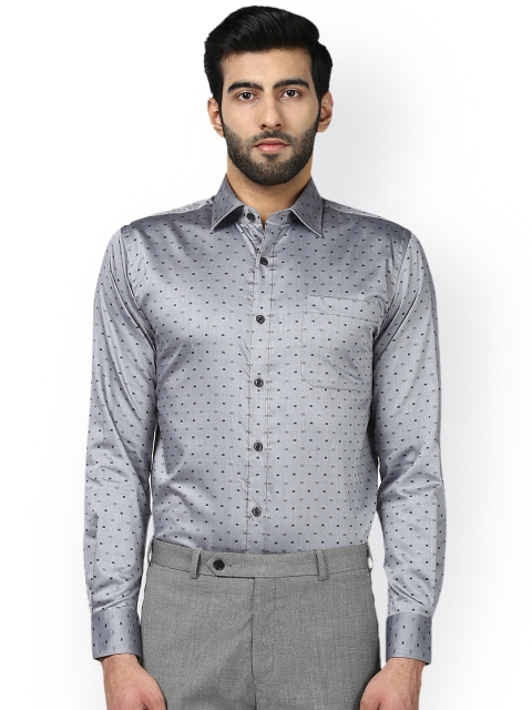 

Raymond Men Grey Regular Fit Self Design Casual Shirt