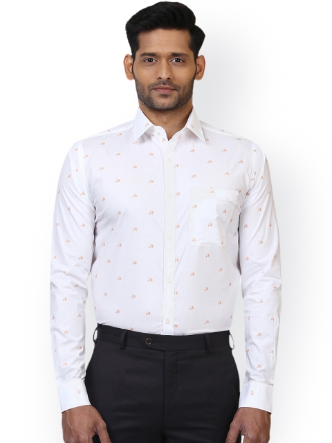 

Raymond Men White Regular Fit Printed Formal Shirt