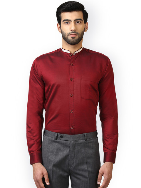 

Raymond Men Maroon Regular Fit Solid Formal Shirt