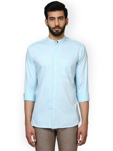 

Raymond Men Blue Regular Fit Solid Casual Shirt