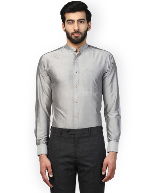 

Raymond Men Grey Regular Fit Solid Casual Shirt