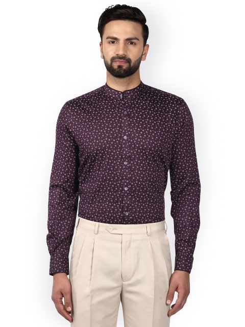 

Raymond Men Purple Regular Fit Printed Casual Shirt