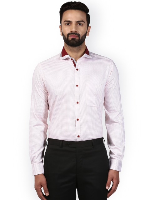 

Raymond Men Red & White Slim Fit Printed Formal Shirt