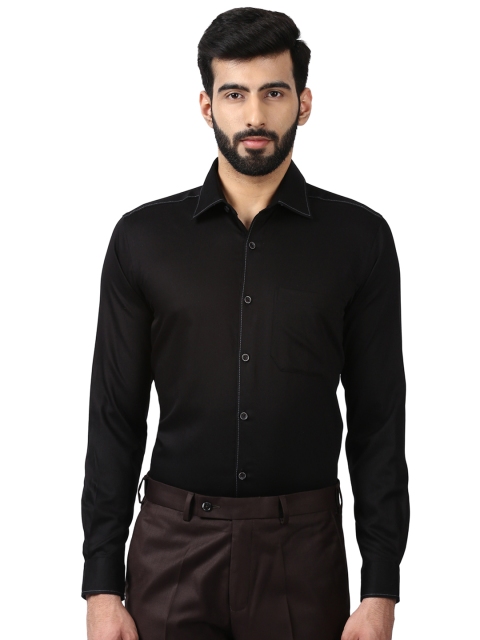 

Raymond Men Black Regular Fit Solid Formal Shirt