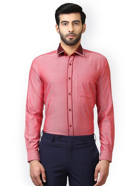 

Raymond Men Red Regular Fit Solid Formal Shirt