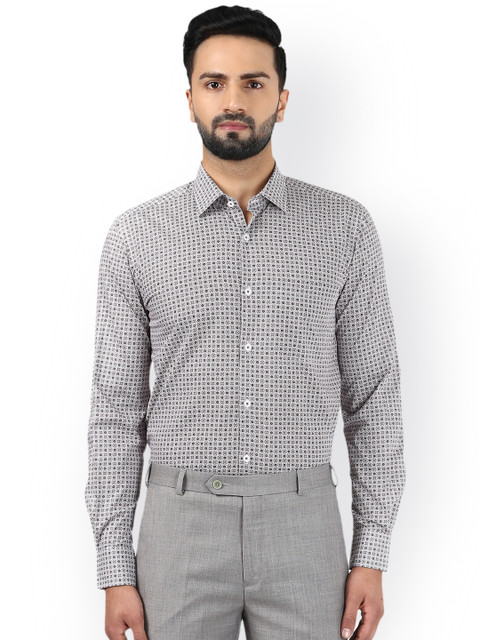 

Raymond Men Brown & White Regular Fit Printed Formal Shirt
