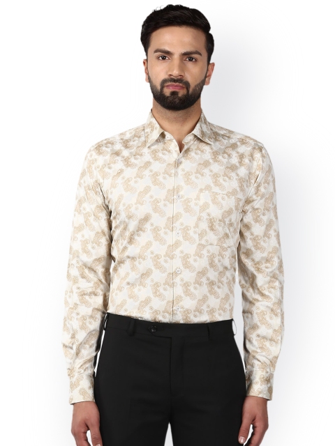 

Raymond Men Beige Solid Formal Shirt