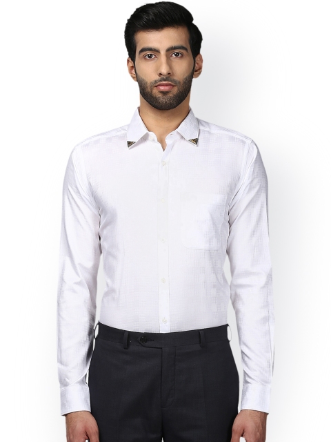

Raymond Men White Checked Formal Shirt