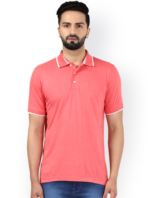 

Raymond Men Red Solid Polo Collar T-shirt
