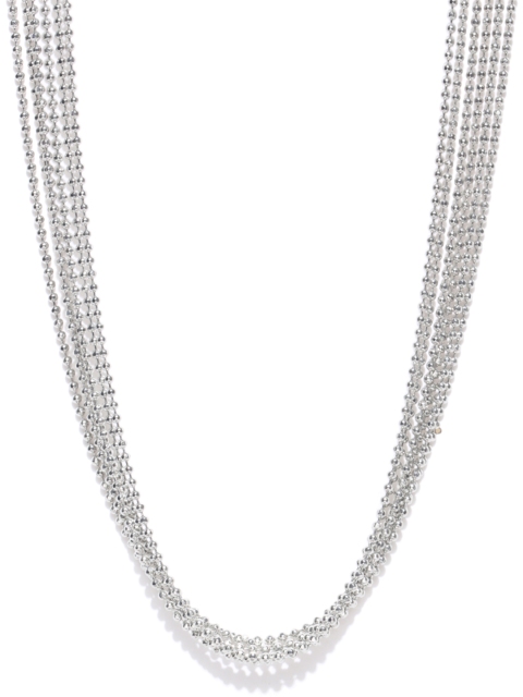 

FOREVER 21 Silver-Toned Multistranded Necklace