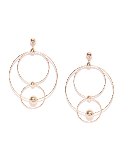 

FOREVER 21 Gold-Toned Circular Drop Earrings