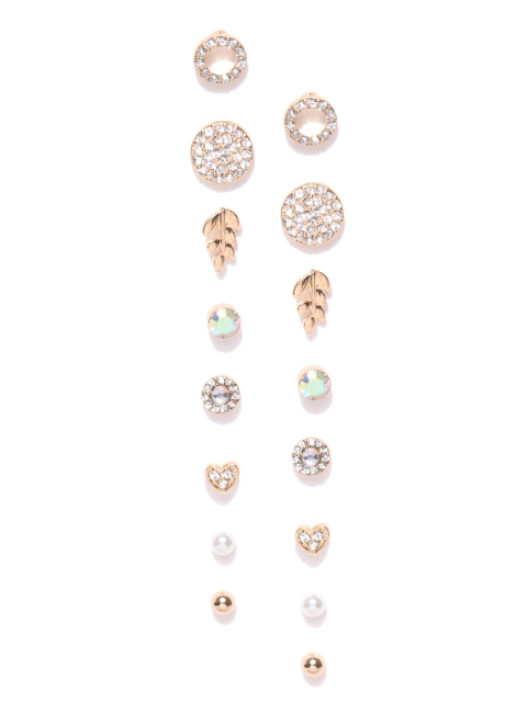 

FOREVER 21 Set of 8 Gold-Toned Contemporary Studs
