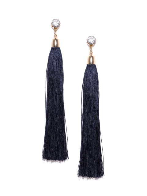 

FOREVER 21 Navy Tasselled Drop Earrings, Navy blue