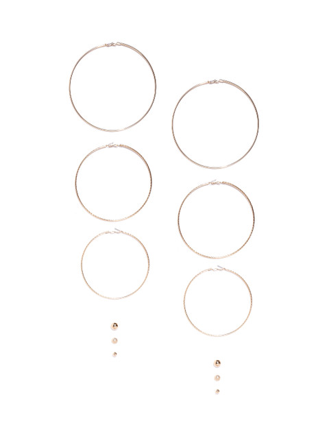

FOREVER 21 Set of 6 Gold-Toned Earrings