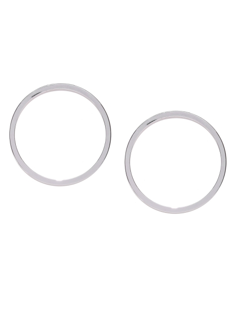 

FOREVER 21 Silver-Toned Circular Drop Earrings