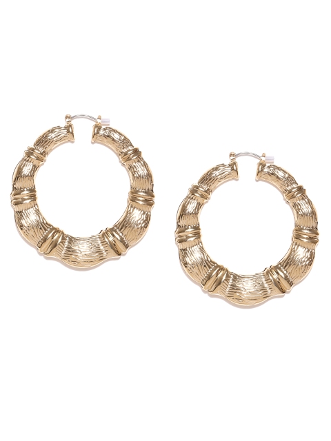 

FOREVER 21 Gold-Toned Textured Hoop Earrings