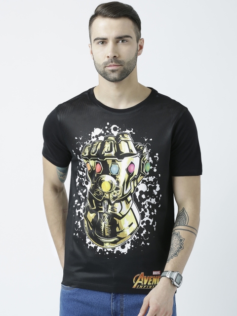 

Marvel by Wear Your Mind Men Black Printed Round Neck T-shirt