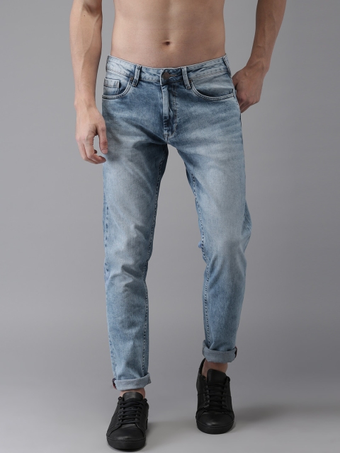 

HERE&NOW Men Blue Slim Fit Mid-Rise Clean Look Stretchable Jeans