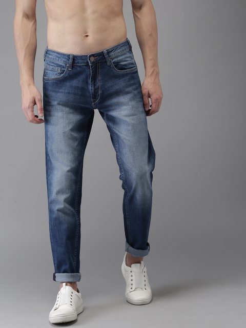 

HERE&NOW Men Blue Slim Fit Mid-Rise Clean Look Stretchable Jeans