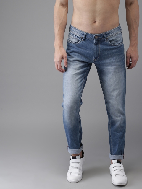 

HERE&NOW Men Blue Slim Fit Mid-Rise Clean Look Stretchable Jeans